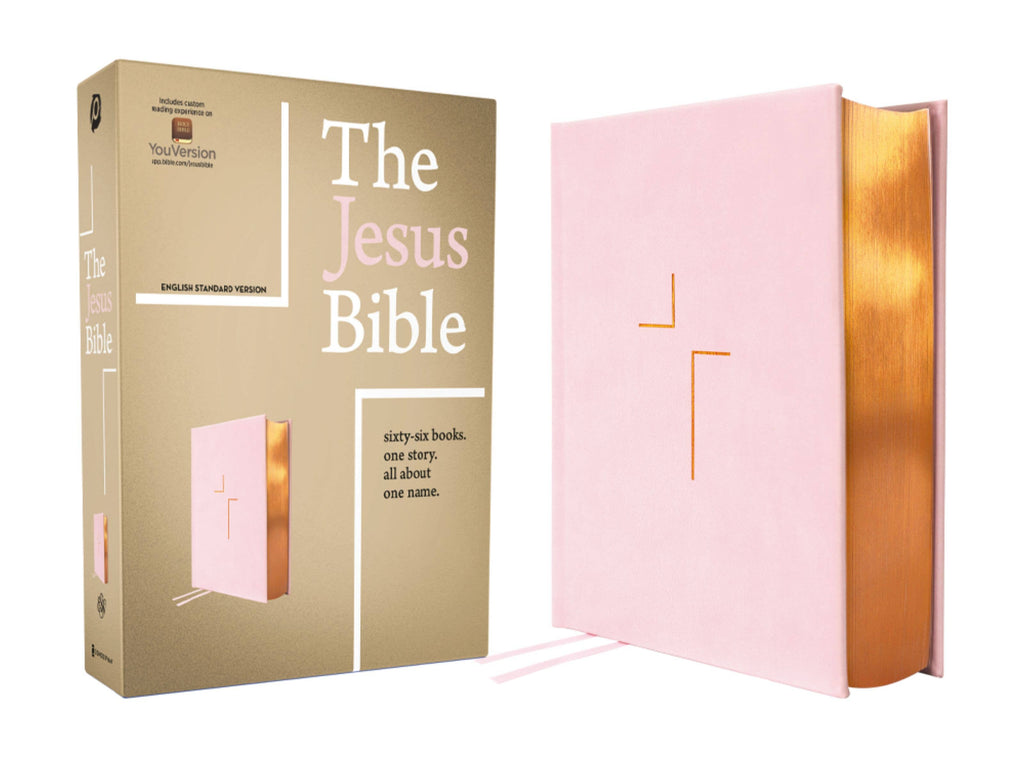 HarperCollins Christian Publishing - ESV The Jesus Bible Leathersoft Over Board Pink