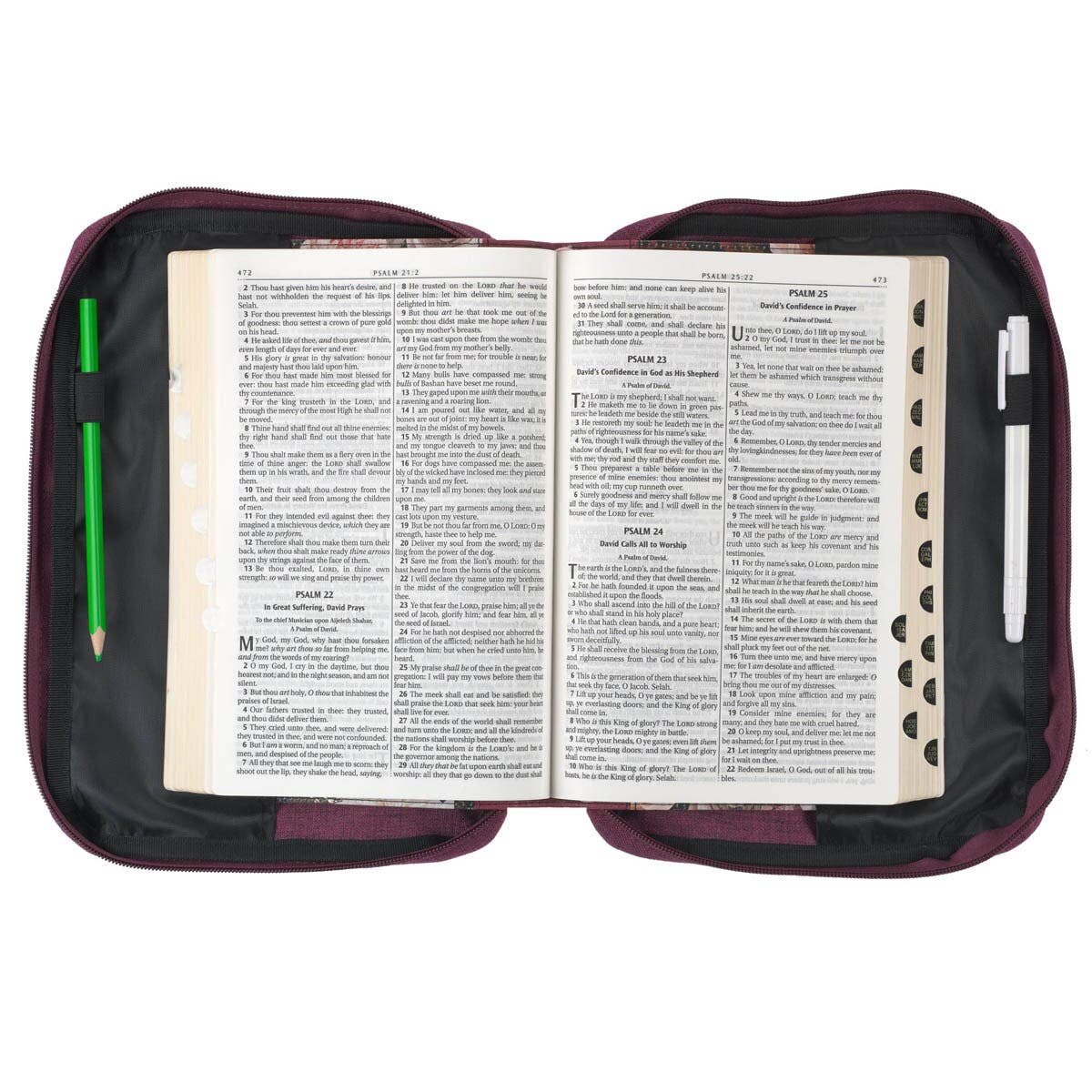 Christian Art Gifts - Bible Cover Value Plum Grace Upon Grace