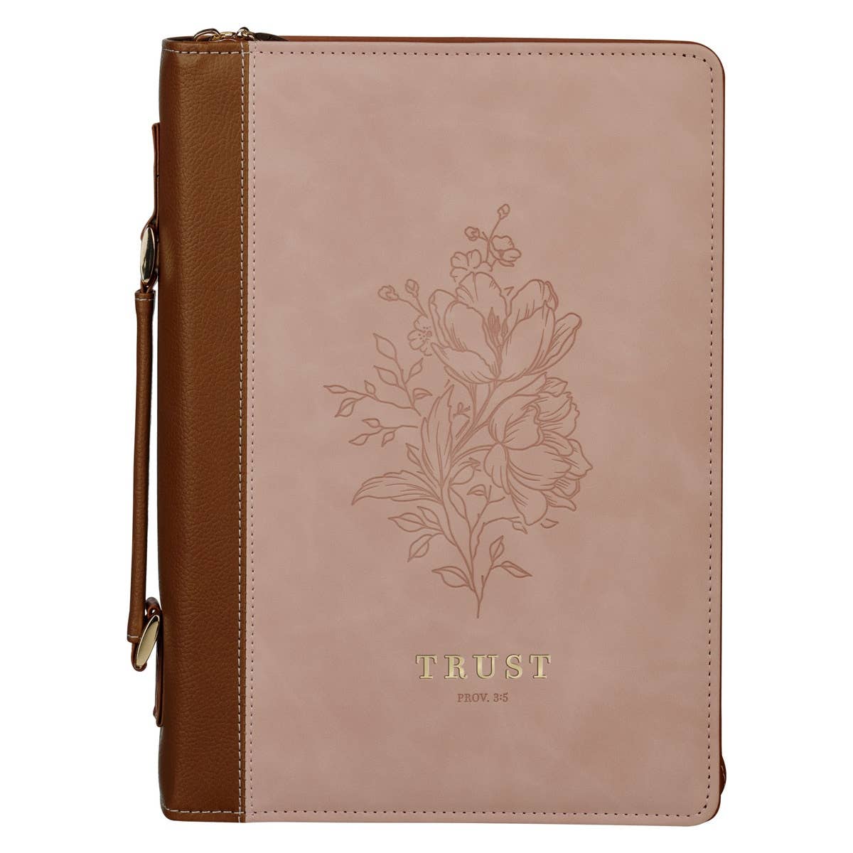 Christian Art Gifts - Bible Cover Fashion Pink/Brown Trust Prov. 3:5