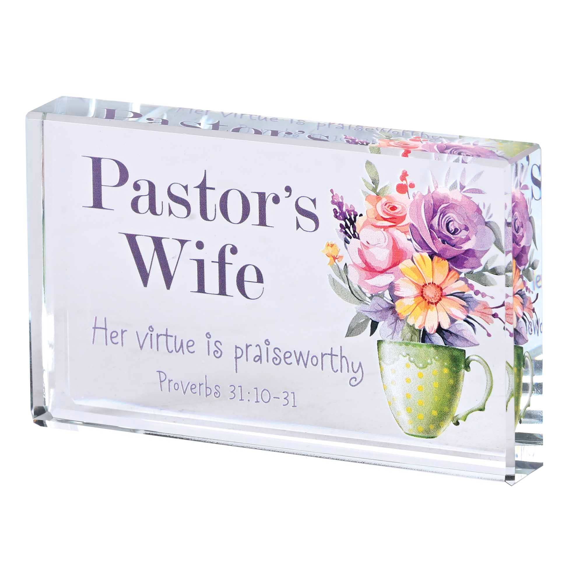 Dicksons - Tabletop Glass Pastors Wife 4X2.5