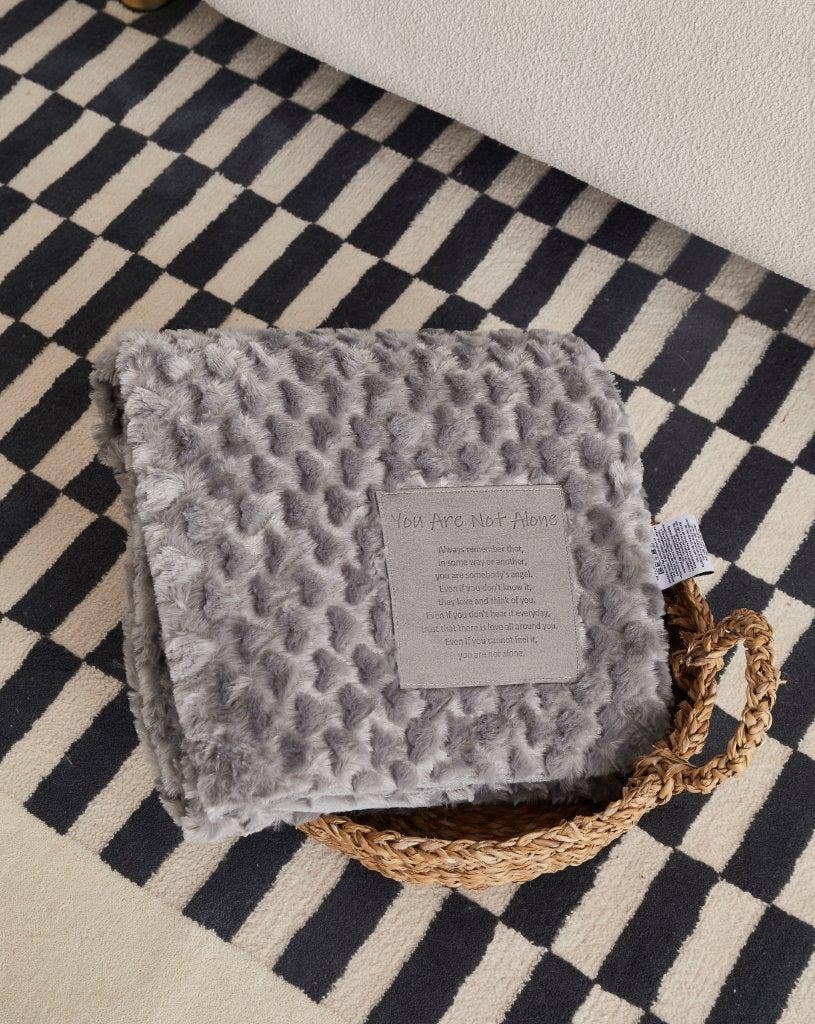 Duke Imports - "You Are Not Alone" 1-Ply Faux Fur Patch Throw 50"x60"