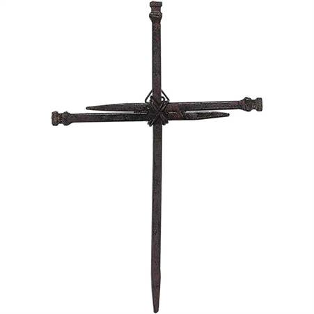 Dicksons - 8.5" Three Large Metal Nail Wall Cross