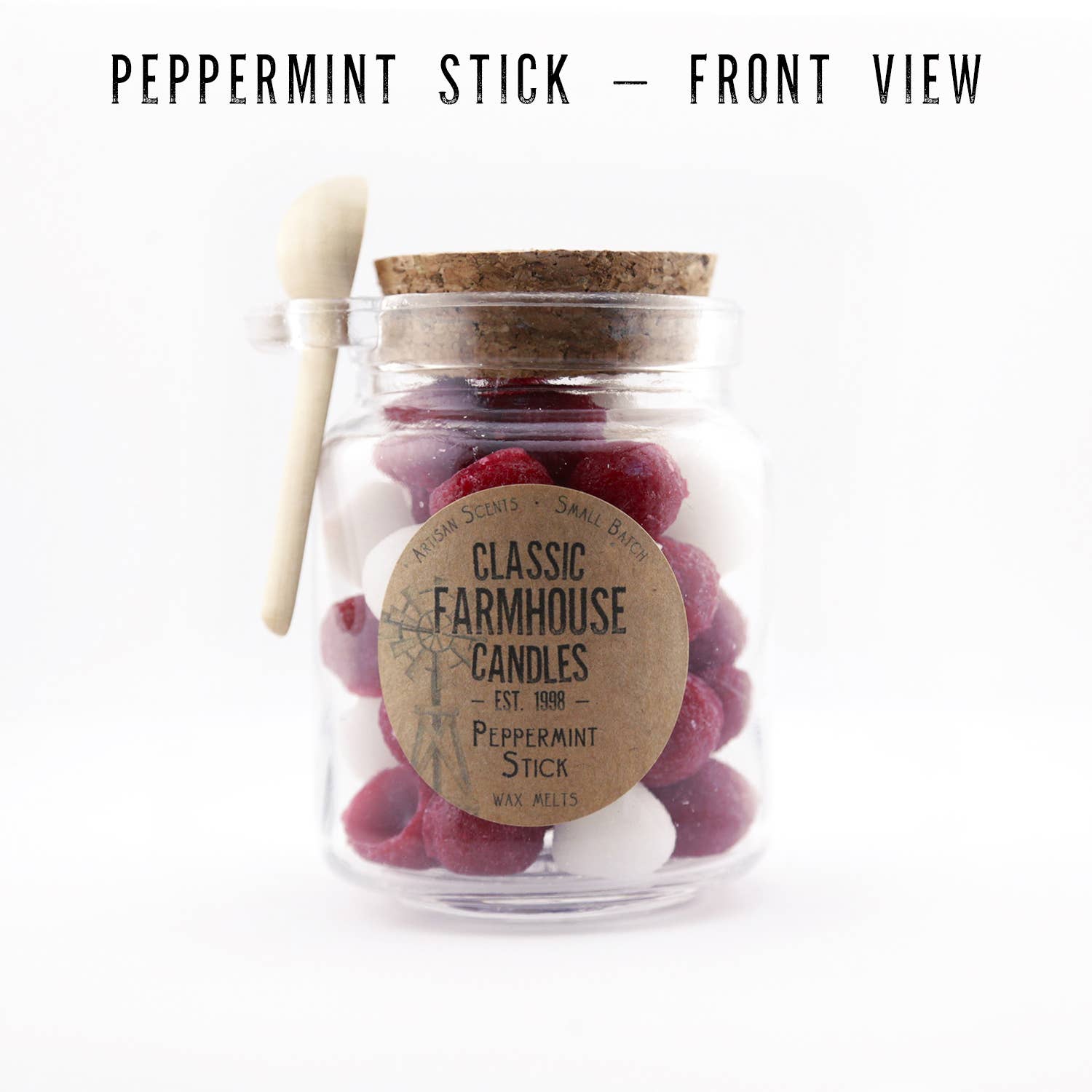 Classic Farmhouse Candles - NEW! Classic Wax Melt Jar - Peppermint Stick