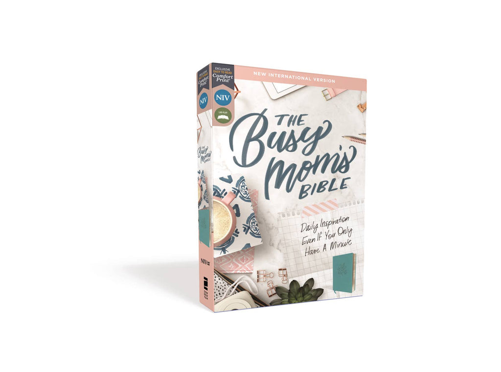 HarperCollins Christian Publishing - NIV The Busy Mom's Bible, Leathersoft, Teal, Red Letter