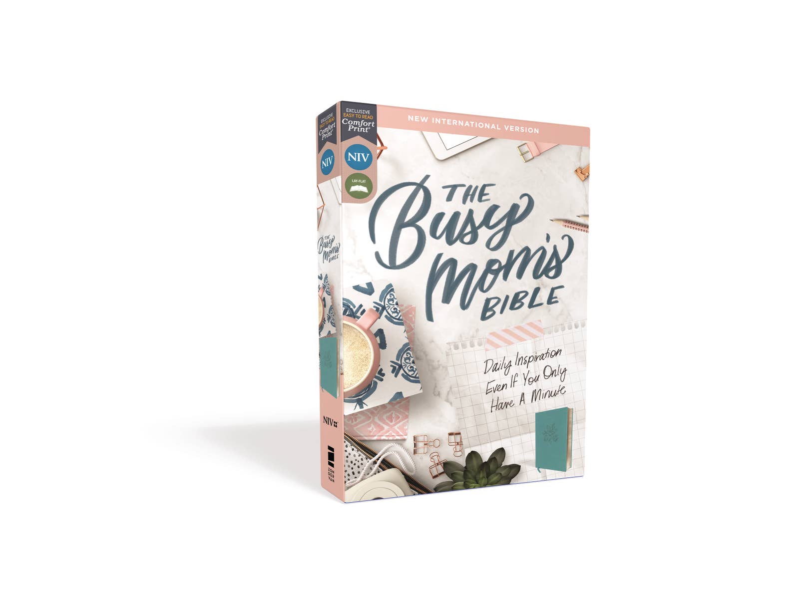 HarperCollins Christian Publishing - NIV The Busy Mom's Bible, Leathersoft, Teal, Red Letter