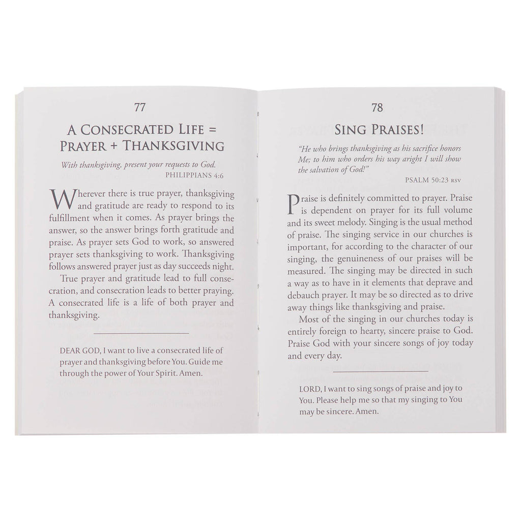 Christian Art Gifts - Mini Devotions Living a Life of Prayer