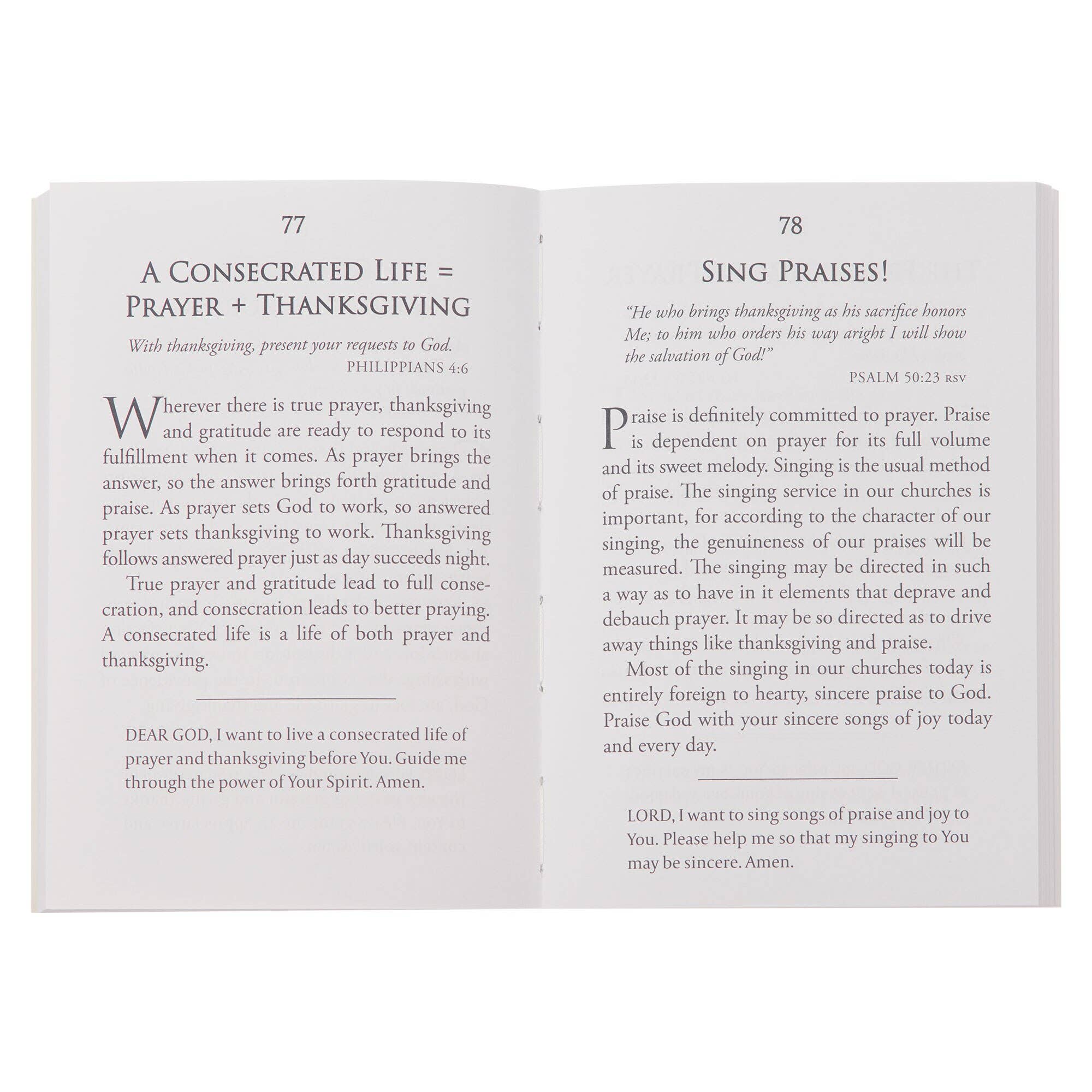 Christian Art Gifts - Mini Devotions Living a Life of Prayer