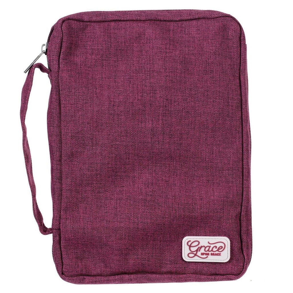 Christian Art Gifts - Bible Cover Value Plum Grace Upon Grace
