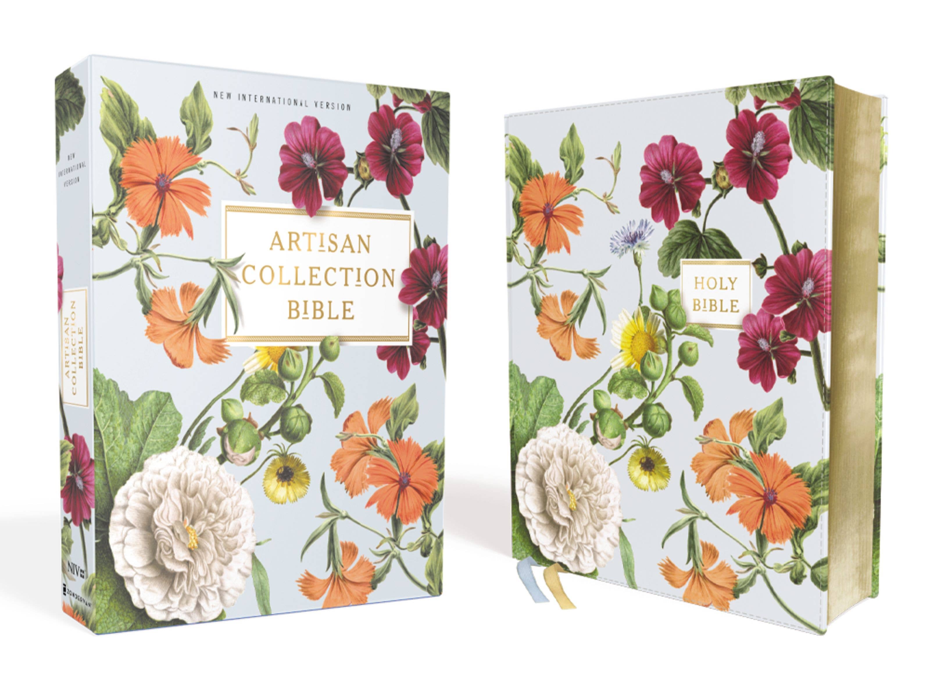 HarperCollins Christian Publishing - NIV Artisan Collection Bible Leathersoft Blue Floral