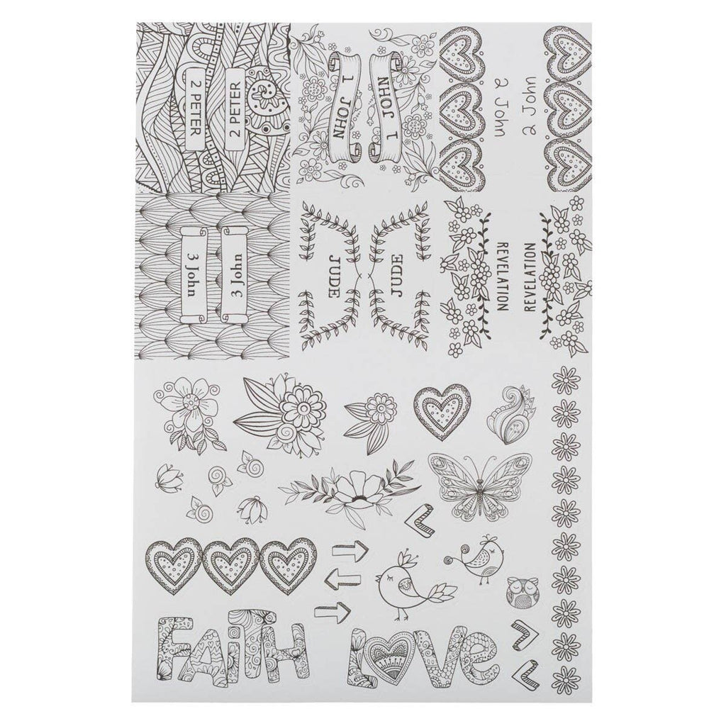Christian Art Gifts - Bible Indexing Tabs Colorable Style 2