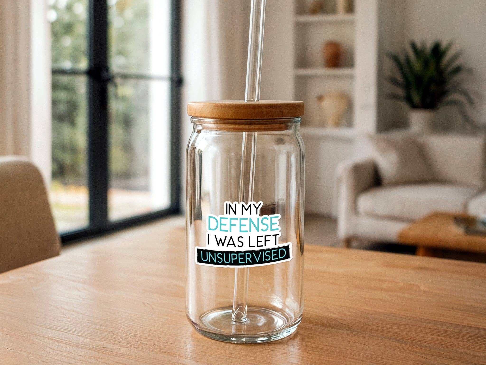 Missional Merch - In My Defense, I Was Left Unsupervised | Funny Sticker