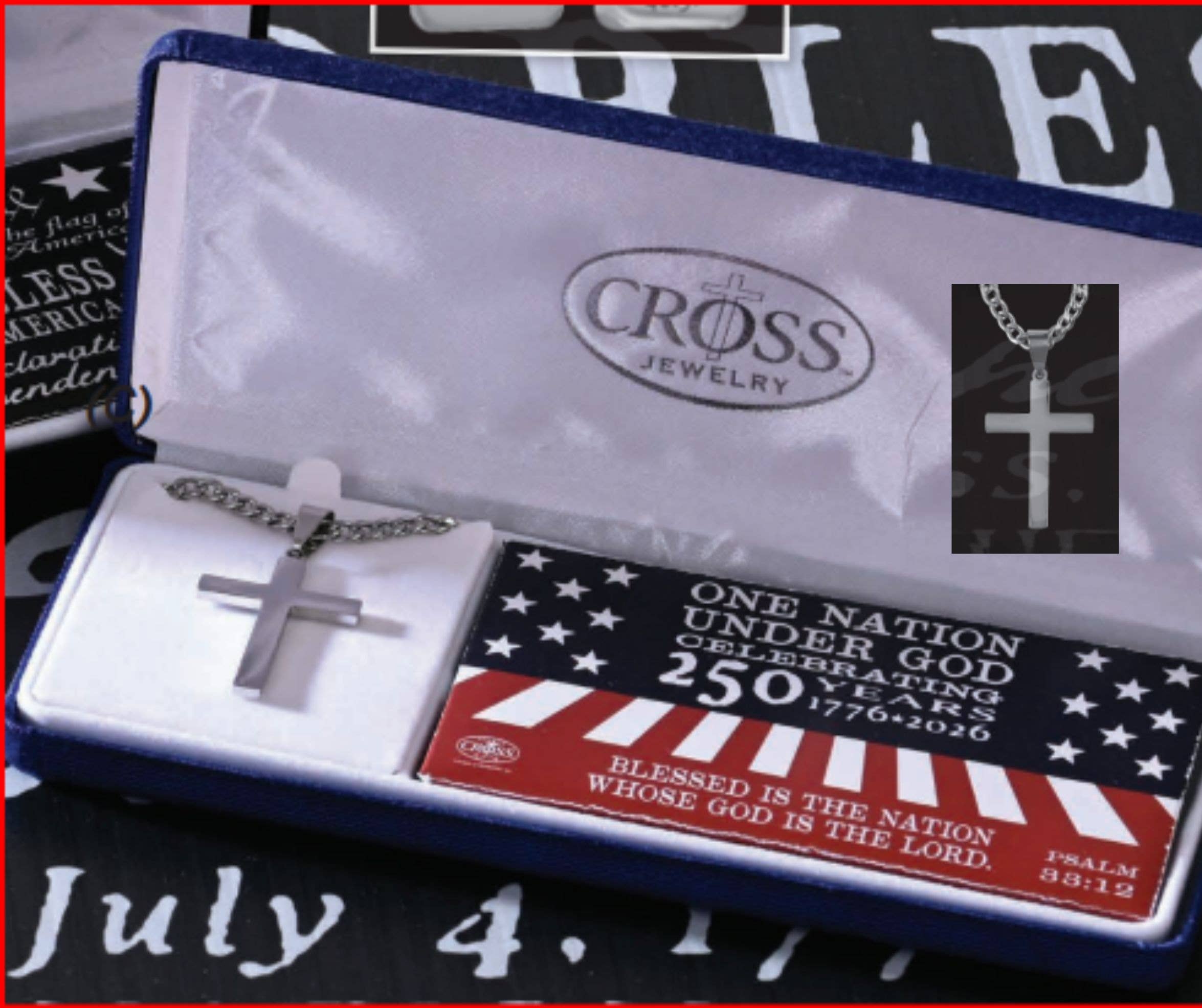 Dicksons - Necklace One Nation Under God Mens Cross