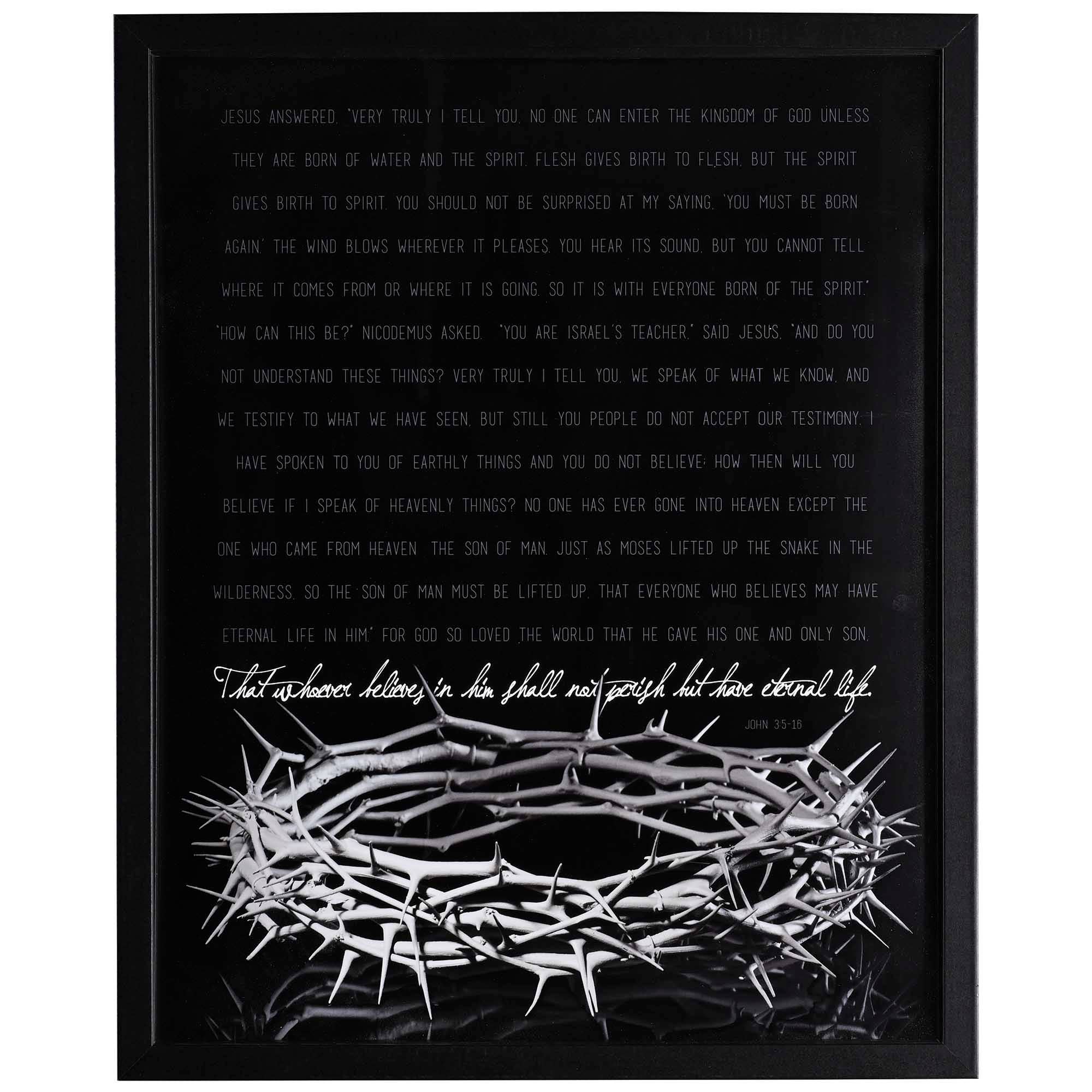 Dicksons - Framed Wall Art Crown Of Thorns John 3