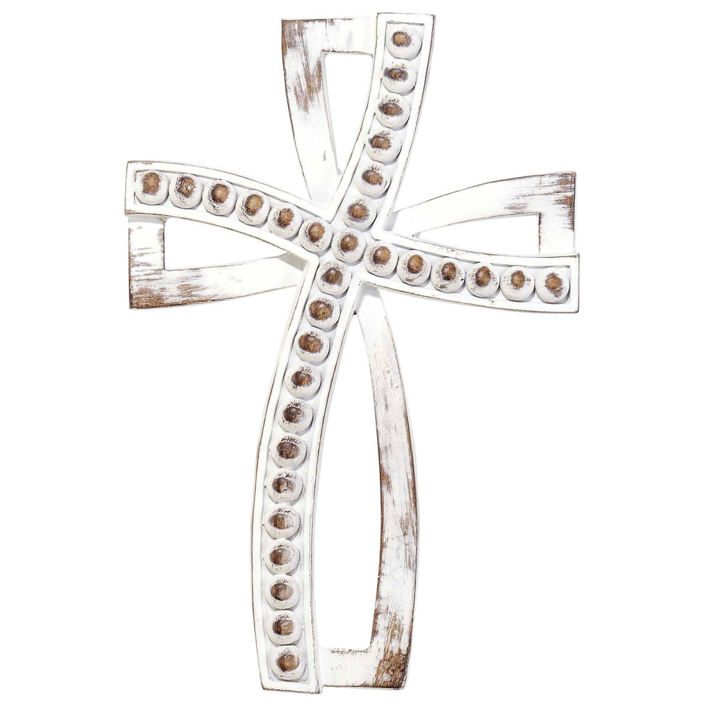 Dicksons - RUSTIC WOOD LOOK RESIN WALL CROSS 9.5"