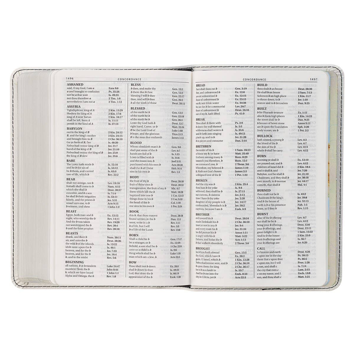 Christian Art Gifts - KJV Bible Compact LP Faux Leather, White