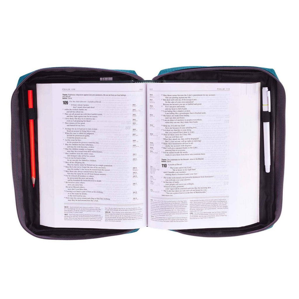 Christian Art Gifts - Bible Cover Value Teal Ichthus Patch