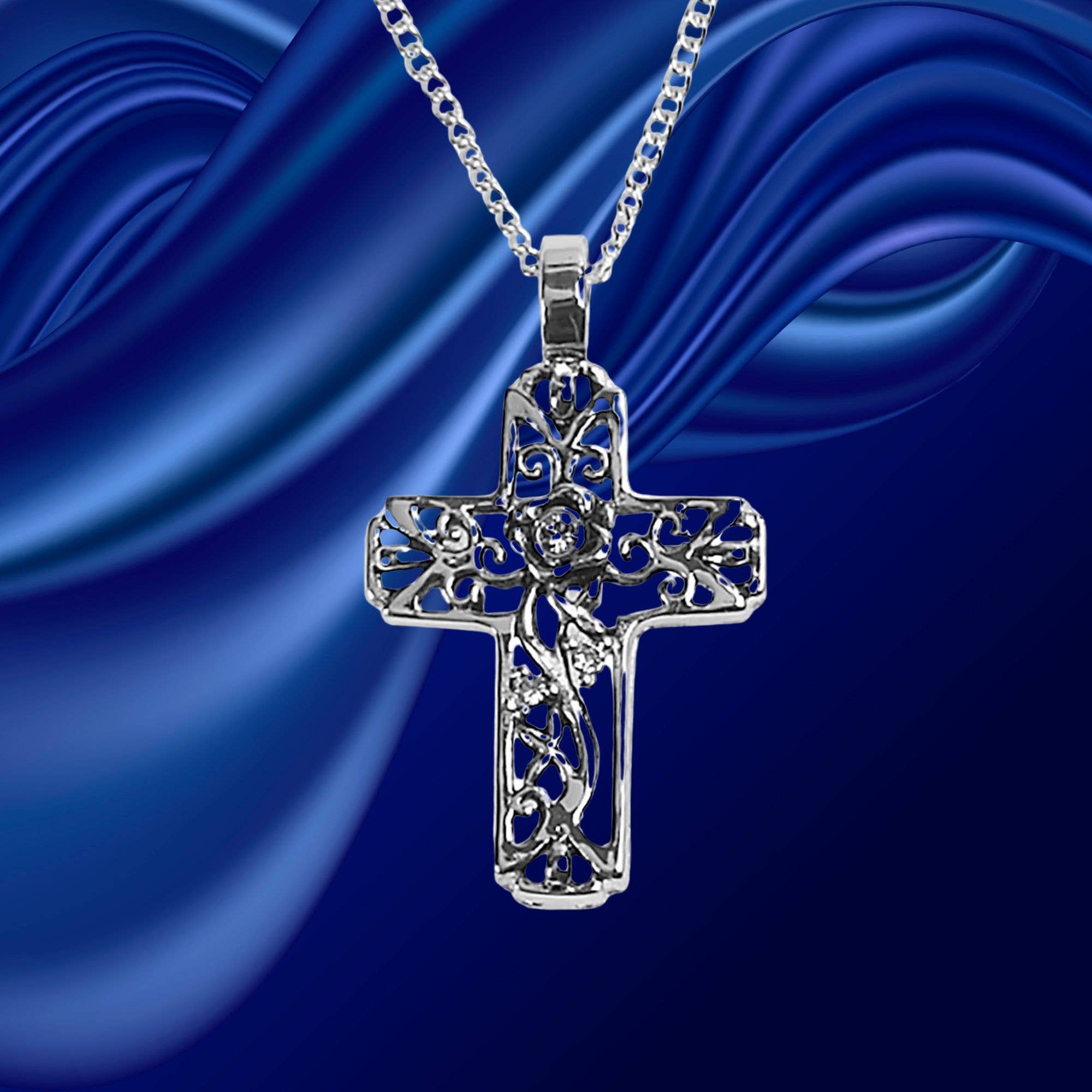 Dicksons - Necklace Scroll Cross Pastors Wife 18L