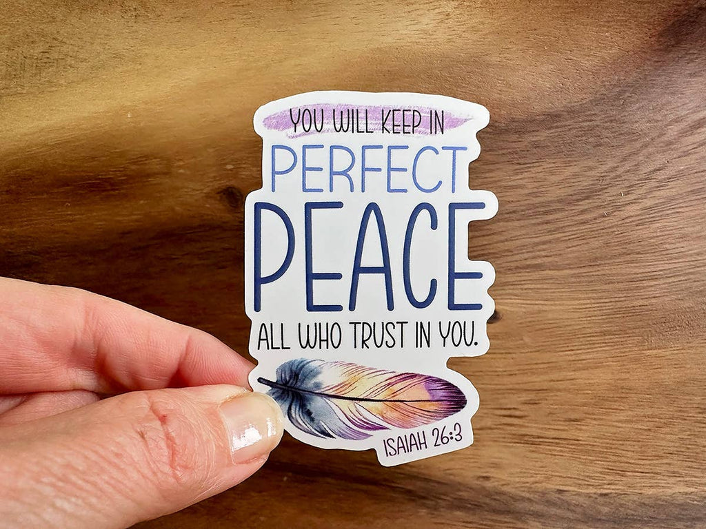 Missional Merch - Perfect Peace | Bible Stickers Bulk | Christian Sticker