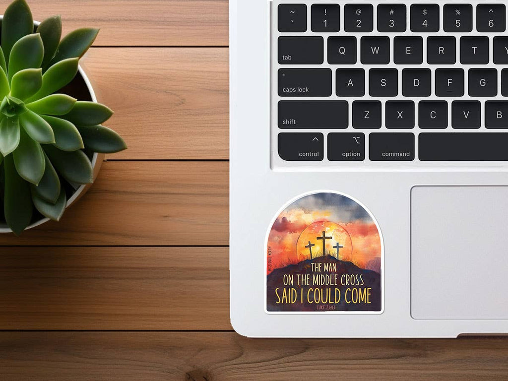Missional Merch - The Man On The Cross | Christian Sticker | Jesus Sticker