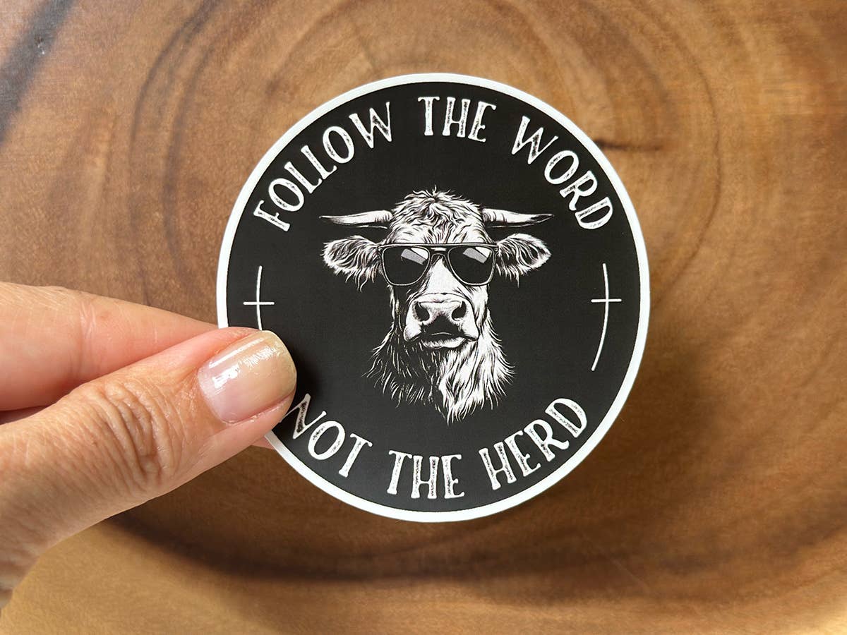 Missional Merch - Follow the Word, Not the Herd | Funny Sticker | Christian