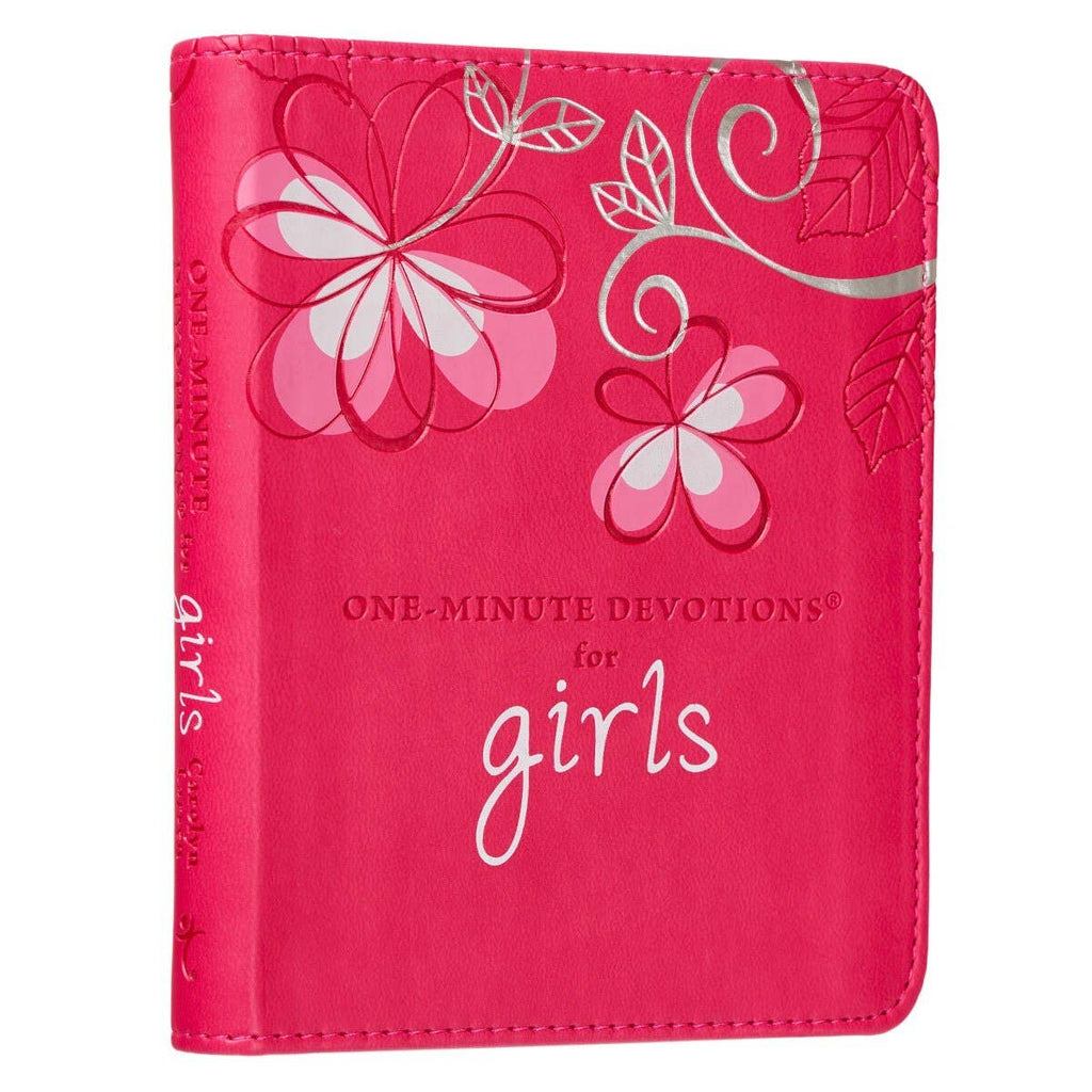 Christian Art Gifts - One-Minute Devotions for Girls Faux Leather