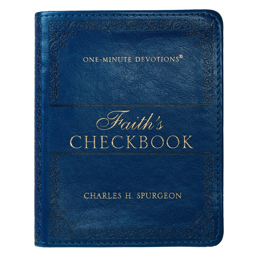 Christian Art Gifts - One-Minute Devotions Faith's Checkbook Faux Leather