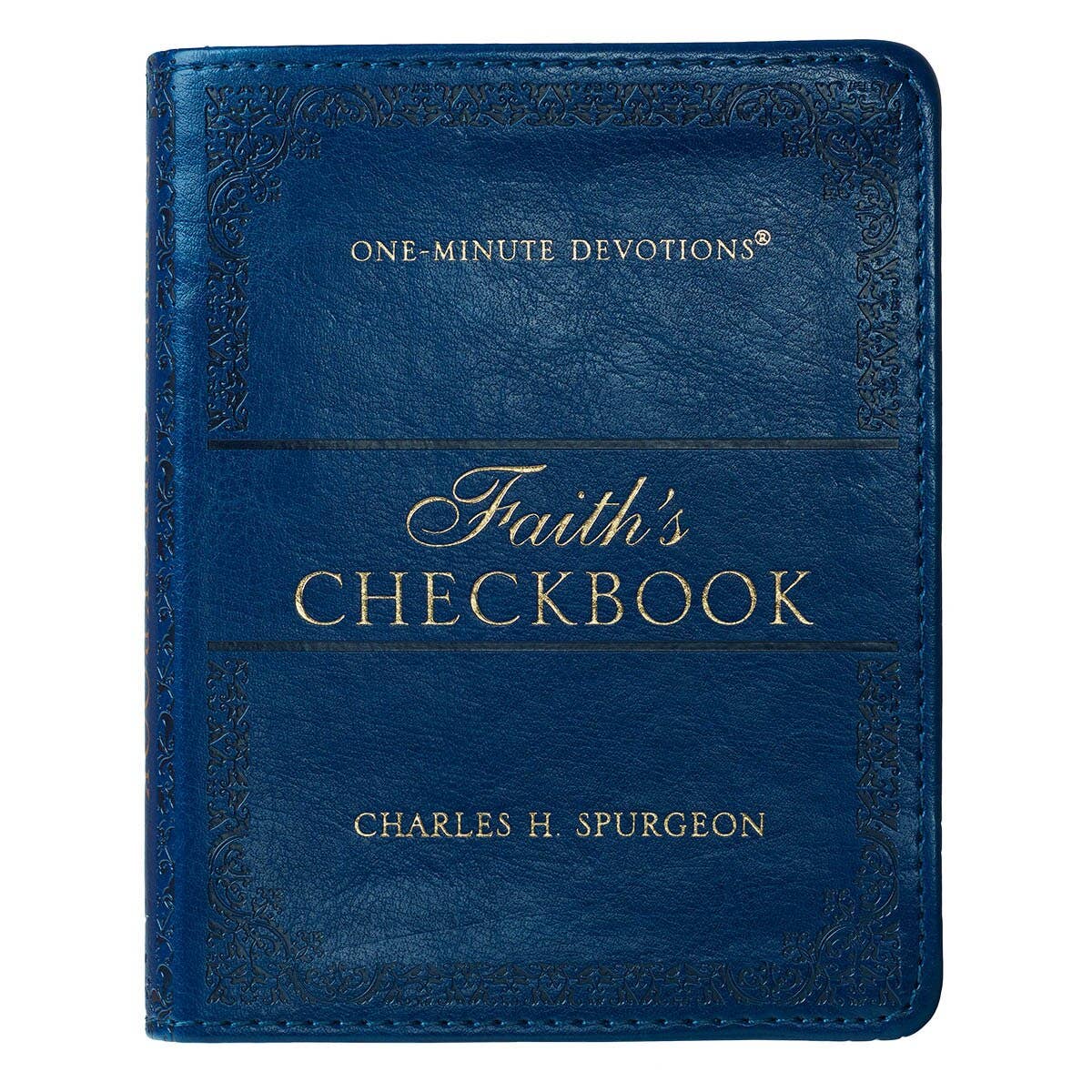 Christian Art Gifts - One-Minute Devotions Faith's Checkbook Faux Leather