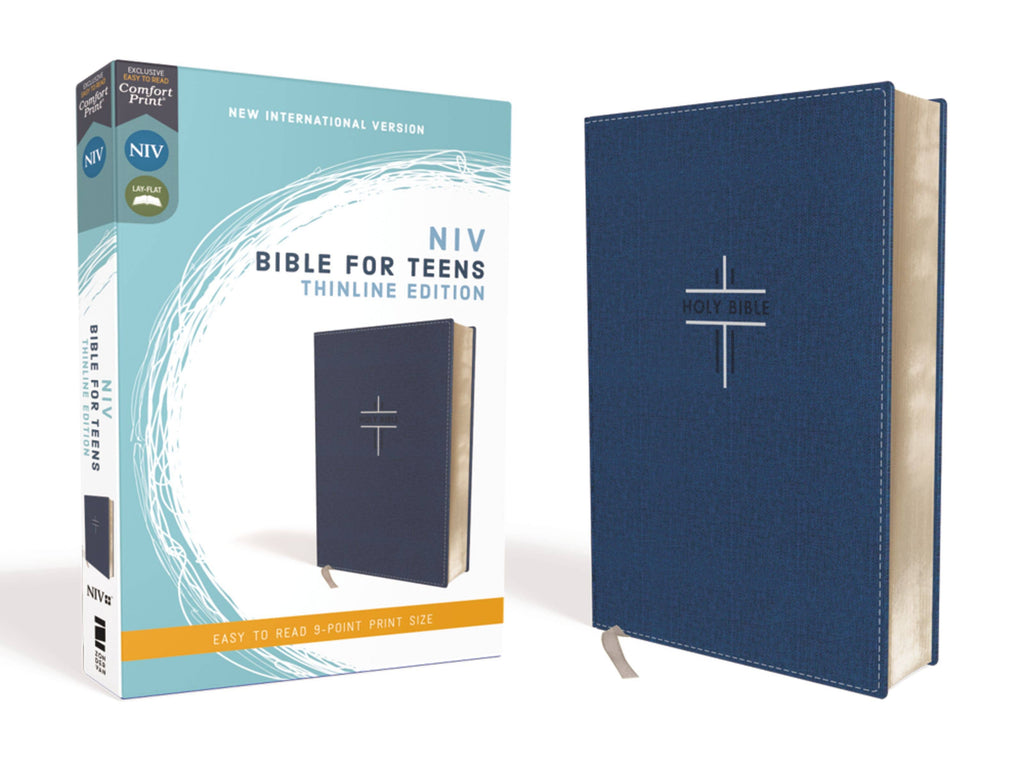 HarperCollins Christian Publishing - NIV Bible For Teens, Thinline Edition, Blue Leathersoft