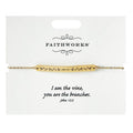 Faithworks by Creative Brands - Bar Bracelet - Jesus is the Vine - Gold