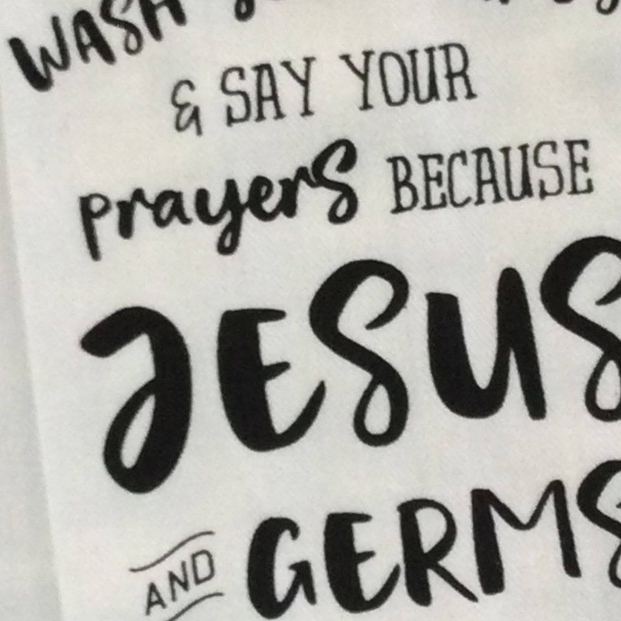 Duke Imports - "Jesus and Germs" Decorative Kitchen Towel