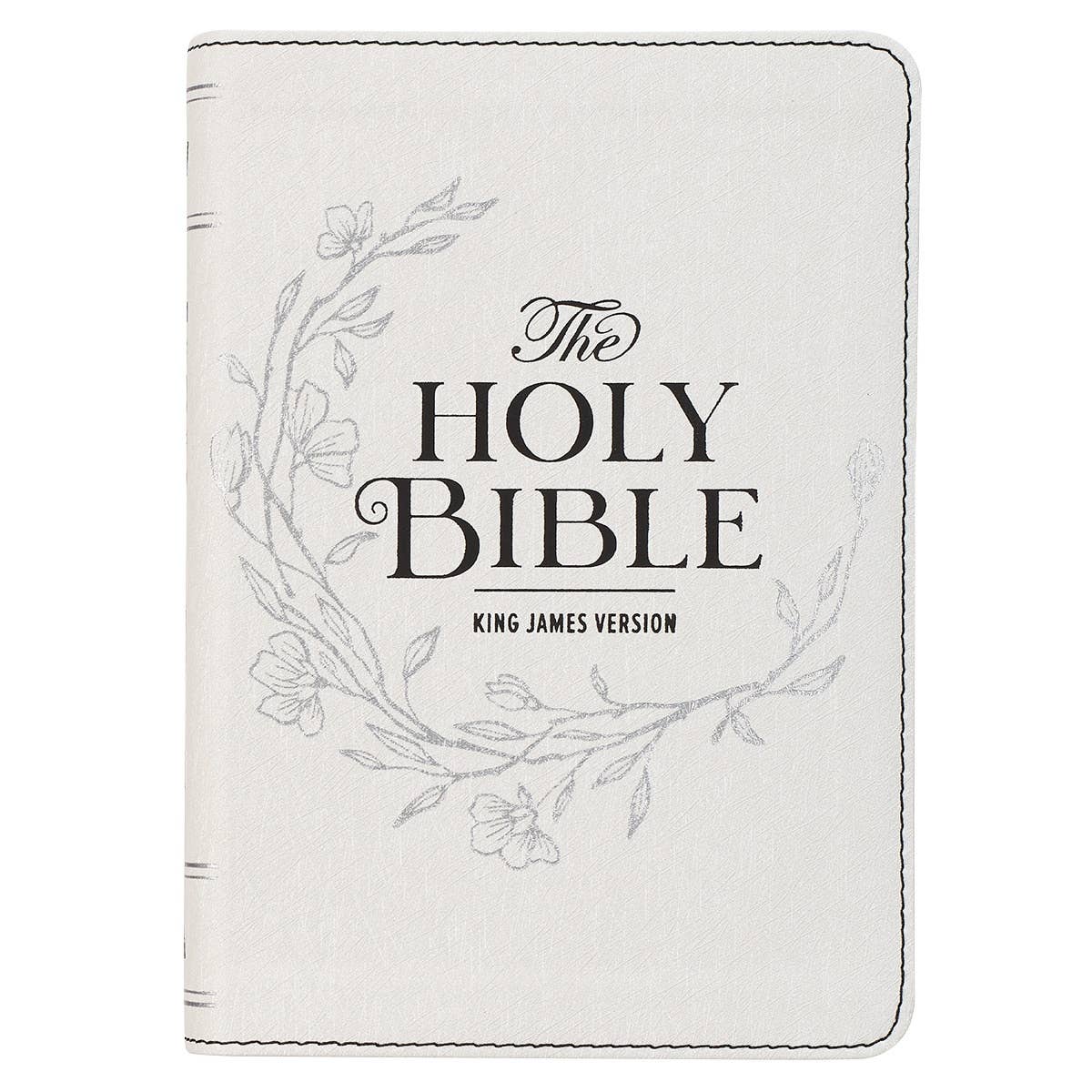 Christian Art Gifts - KJV Bible Compact LP Faux Leather, White