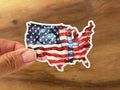 Missional Merch - American Flag and Cross | Vinyl Stickers | Christian Sticker
