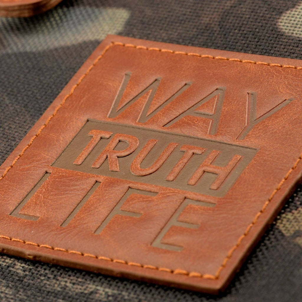Christian Art Gifts - Bible Cover Organizer Tri-fold Camouflage Way Truth Life