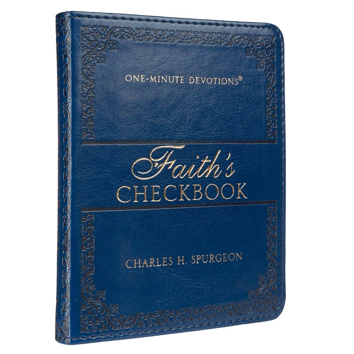 Christian Art Gifts - One-Minute Devotions Faith's Checkbook Faux Leather
