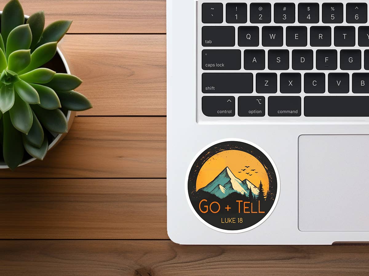 Missional Merch - Go Tell It On The Mountain | Christian Scripture Sticker