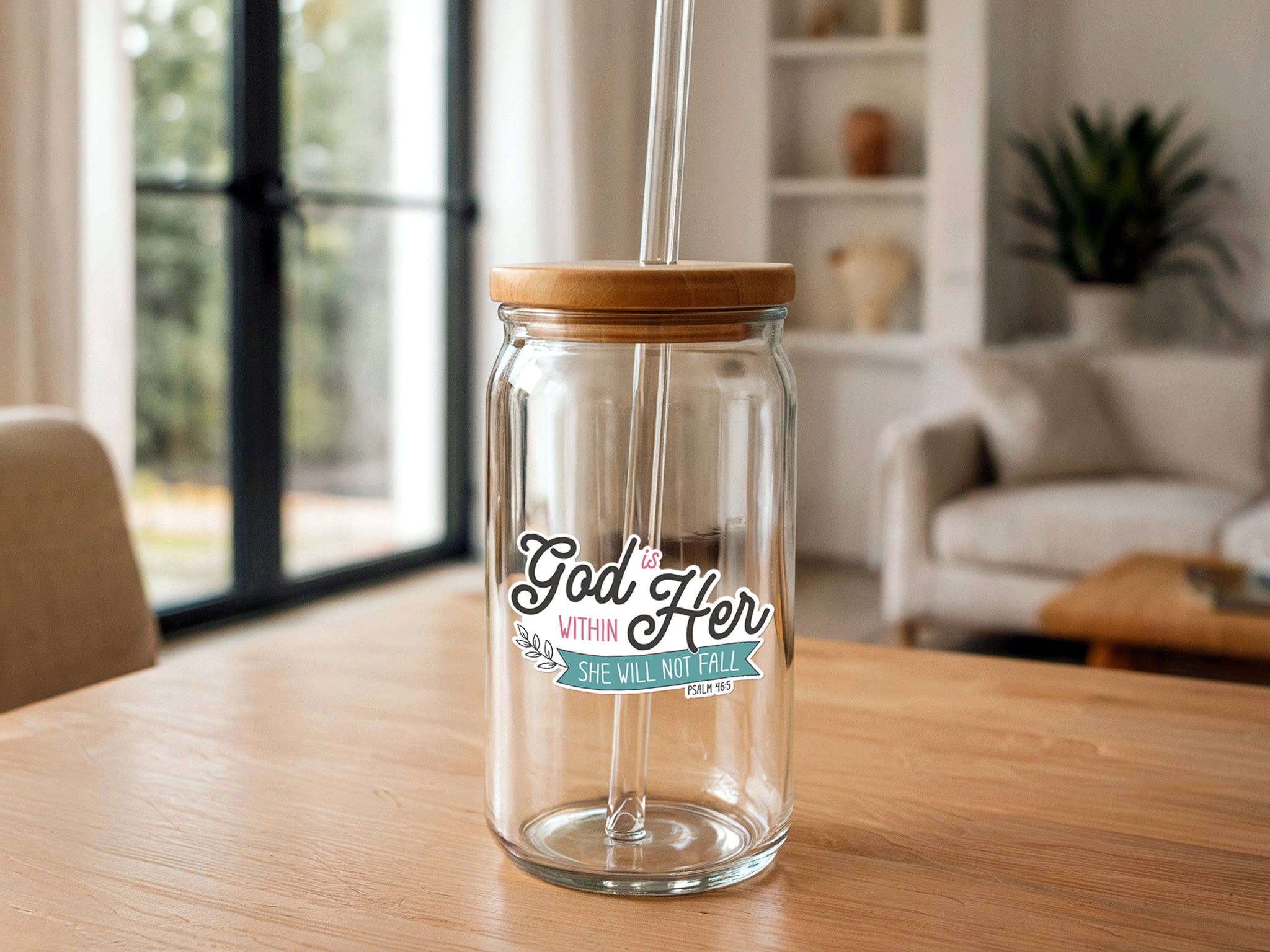 Missional Merch - God Is Within Her | Scripture Sticker | Christian Sticker