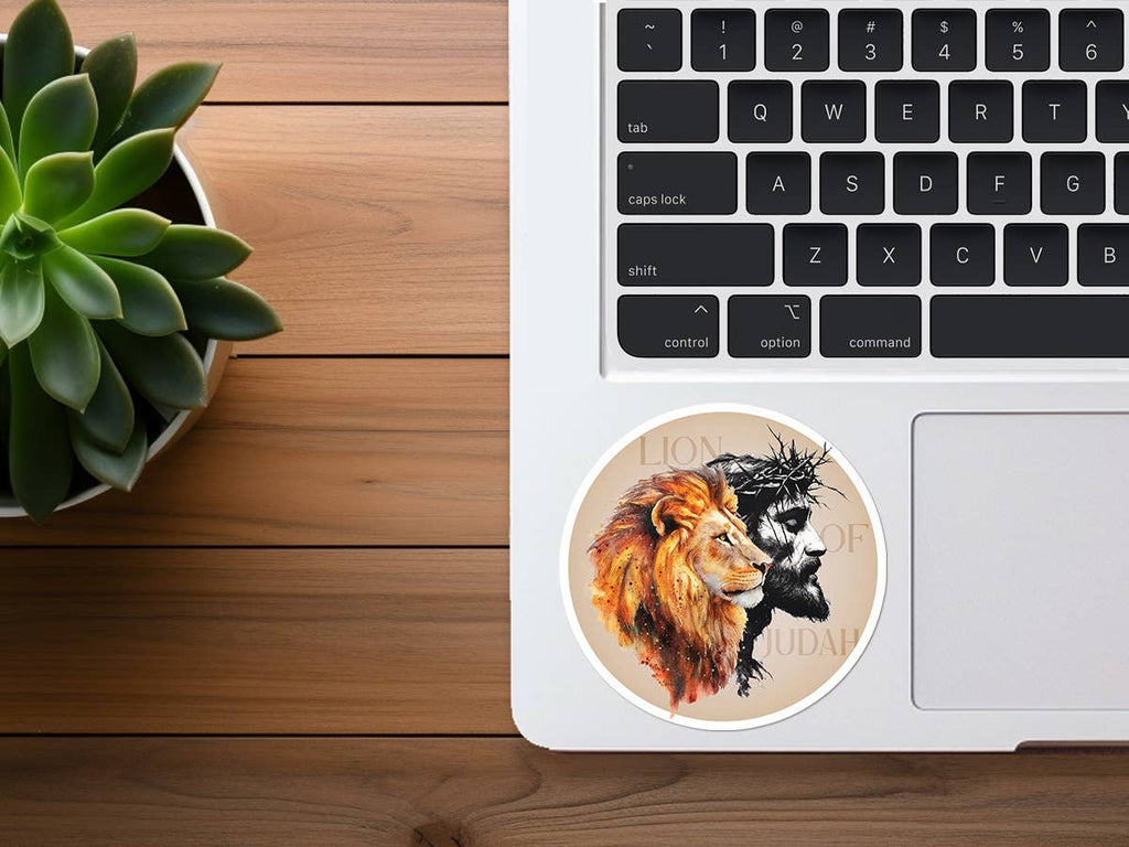 Missional Merch - Lion of Judah | Artistic Jesus Sticker | Christian Sticker