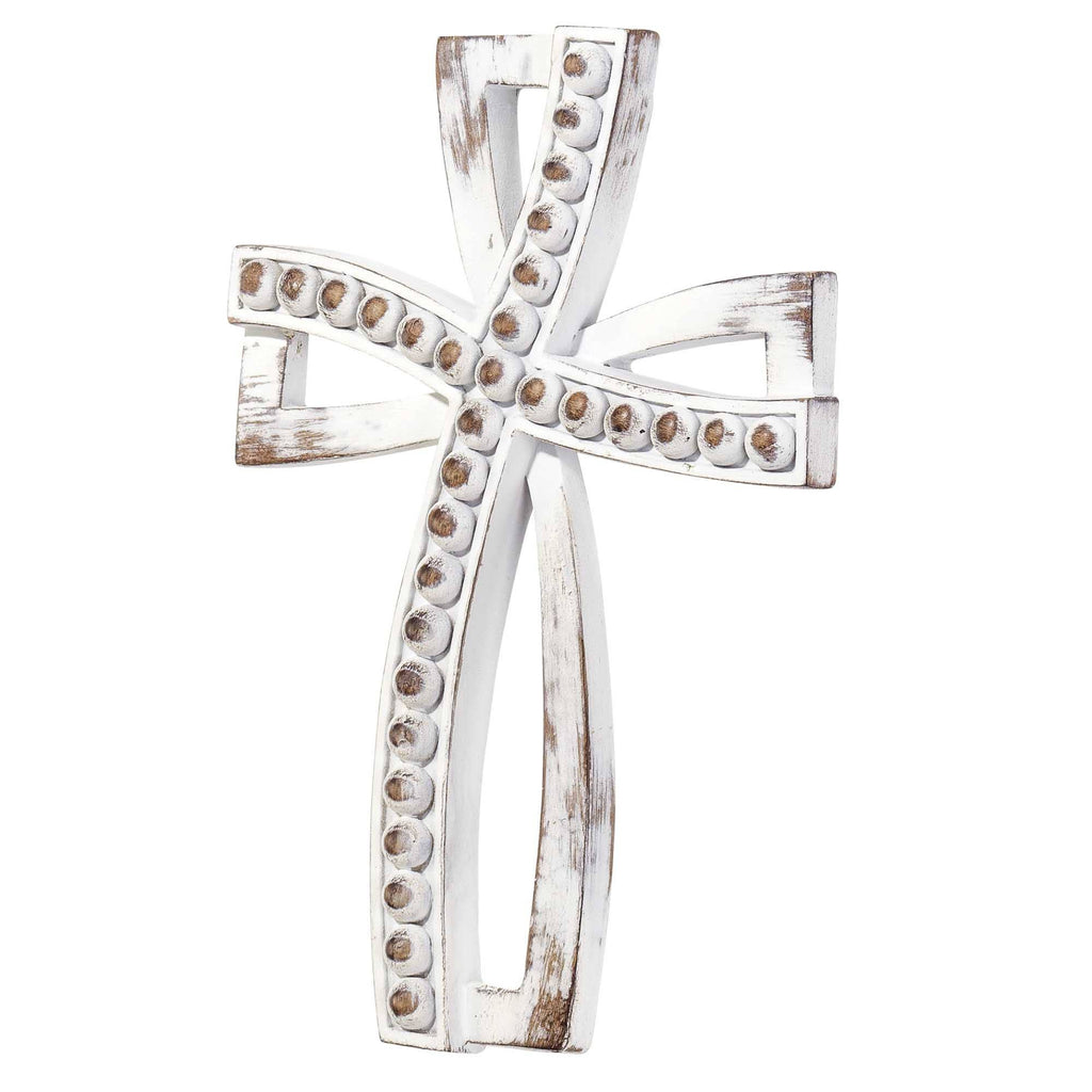 Dicksons - RUSTIC WOOD LOOK RESIN WALL CROSS 9.5"