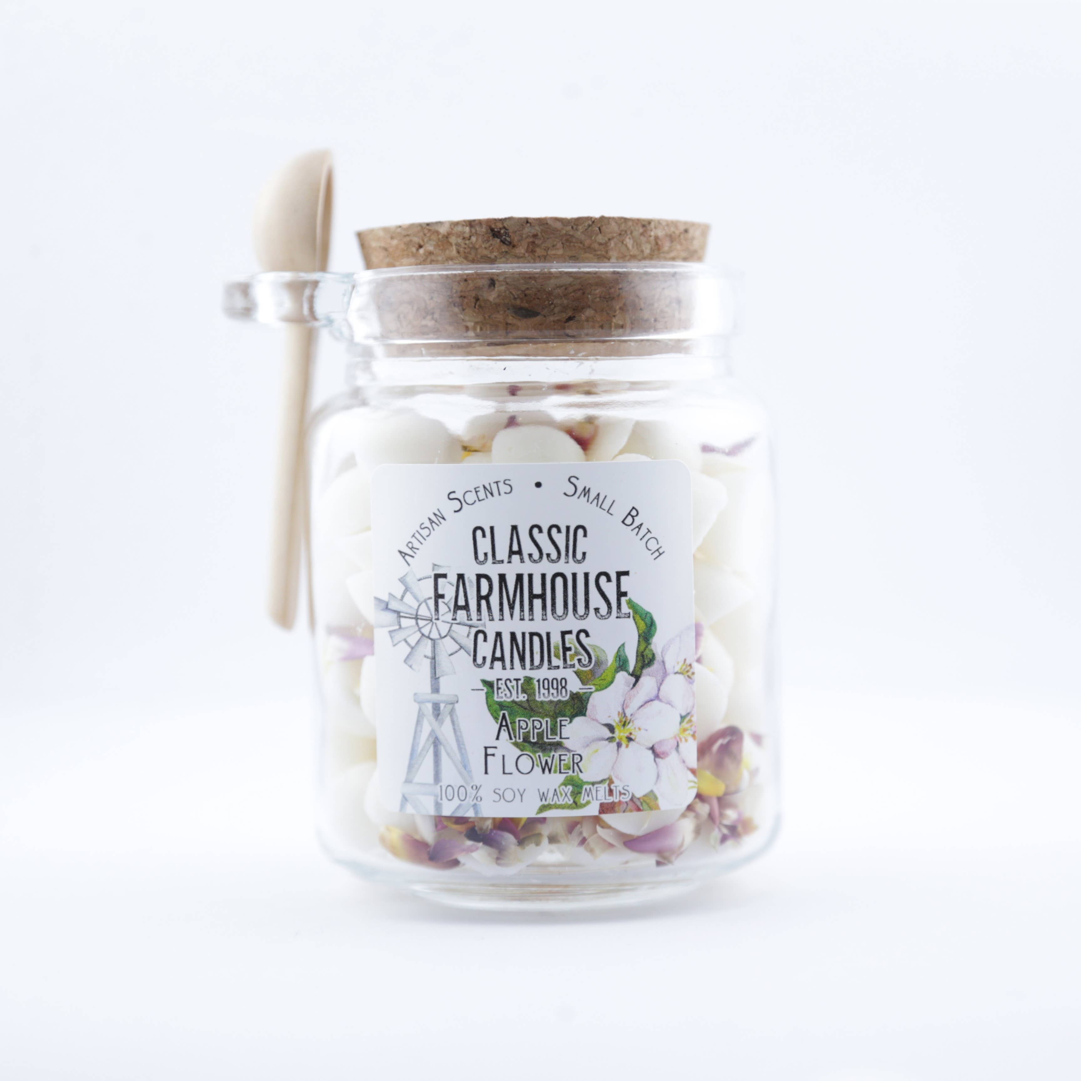 Classic Farmhouse Candles - NEW! Soy Wax Melt Jar - Apple Flower