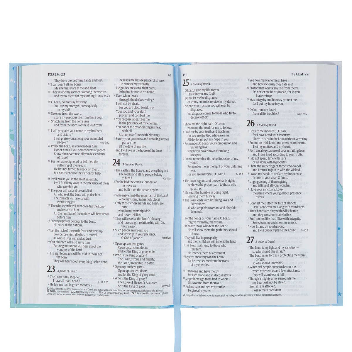 Christian Art Gifts - Bible NLT Infant Hardcover, Blue