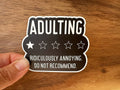 Missional Merch - 1 Star Adulting Review | Funny Stickers For Adults | Vinyl