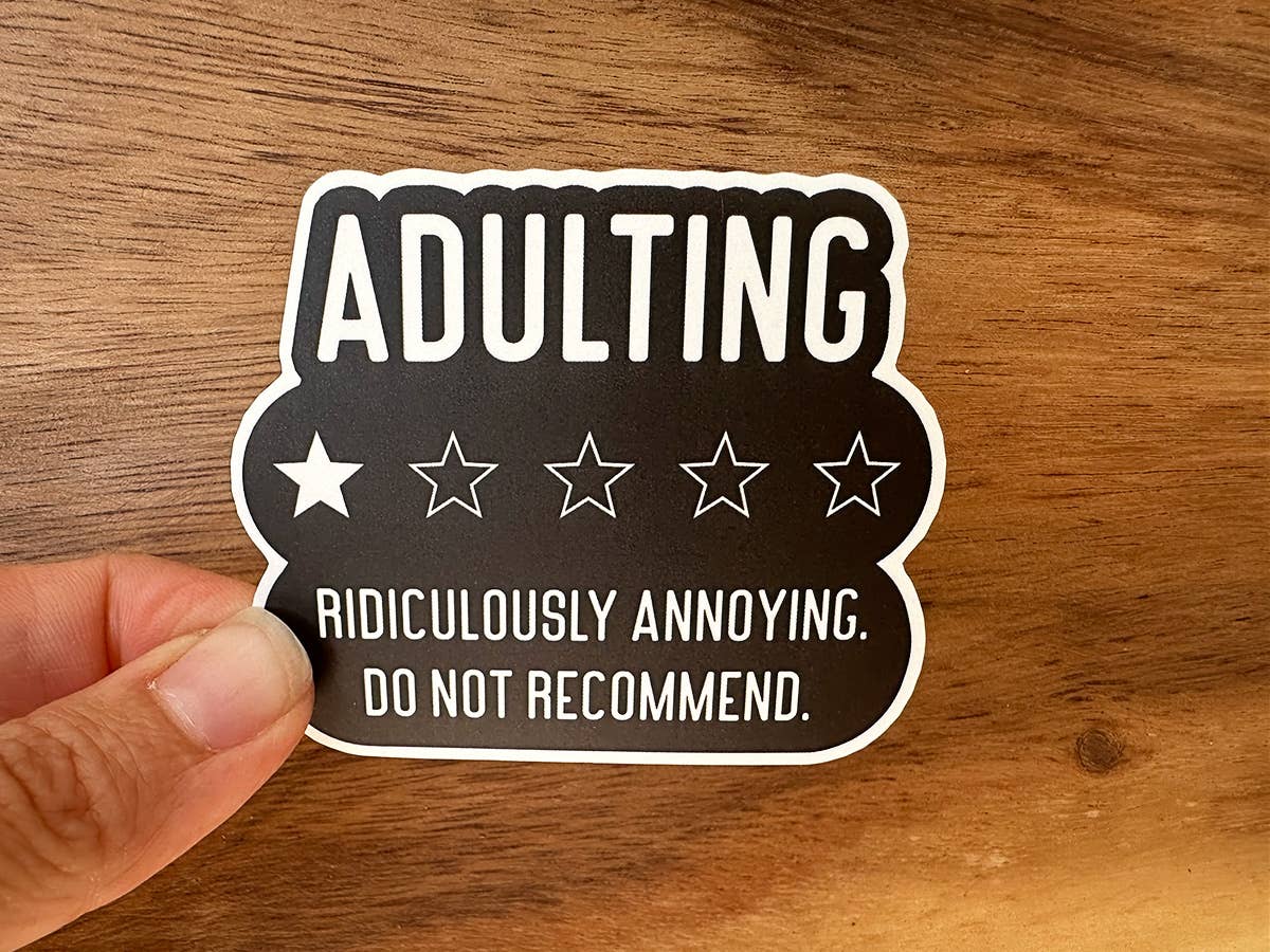 Missional Merch - 1 Star Adulting Review | Funny Stickers For Adults | Vinyl