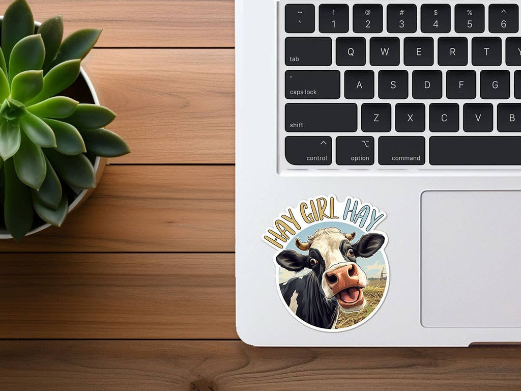 Missional Merch - Hay Girl Hay Cow Sticker | Farm |  Funny Sticker | Vinyl