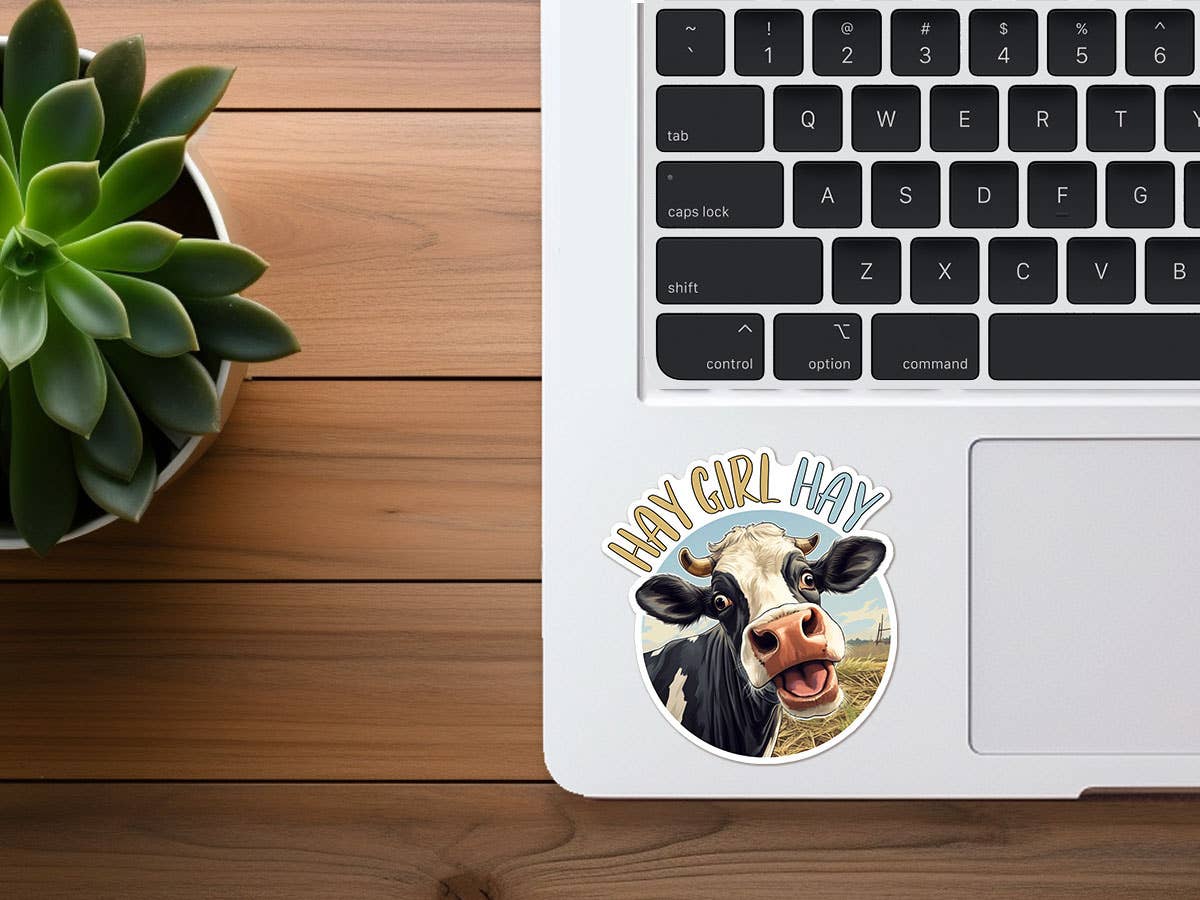 Missional Merch - Hay Girl Hay Cow Sticker | Farm |  Funny Sticker | Vinyl