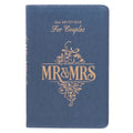 Christian Art Gifts - Devotional for Mr. & Mrs. Blue Faux Leather