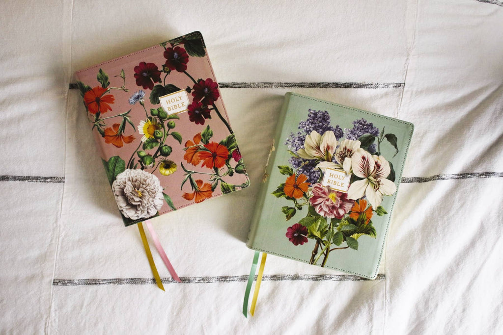 HarperCollins Christian Publishing - NIV Artisan Collection Bible LP Leathersoft Sage Floral