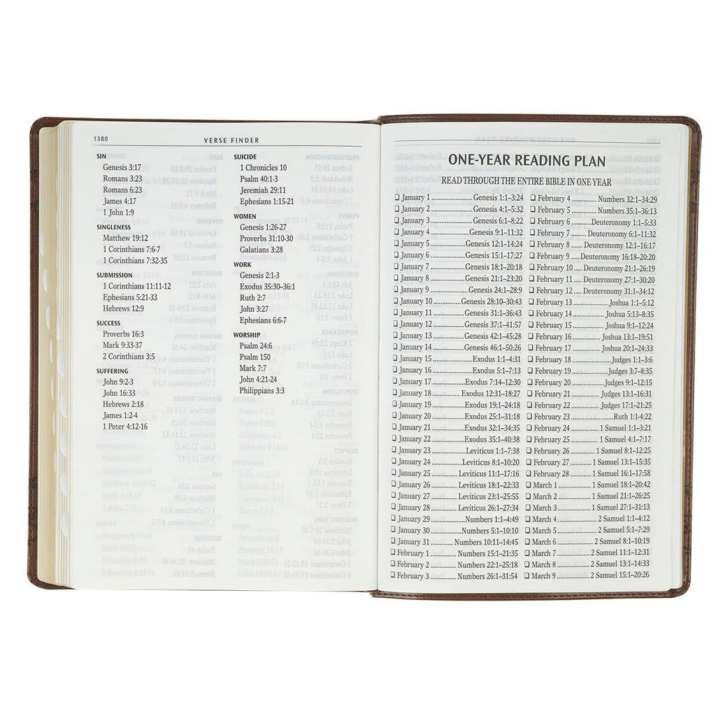 Christian Art Gifts - KJV Bible Giant Print Full-size Faux Leather, Crown/Amazing