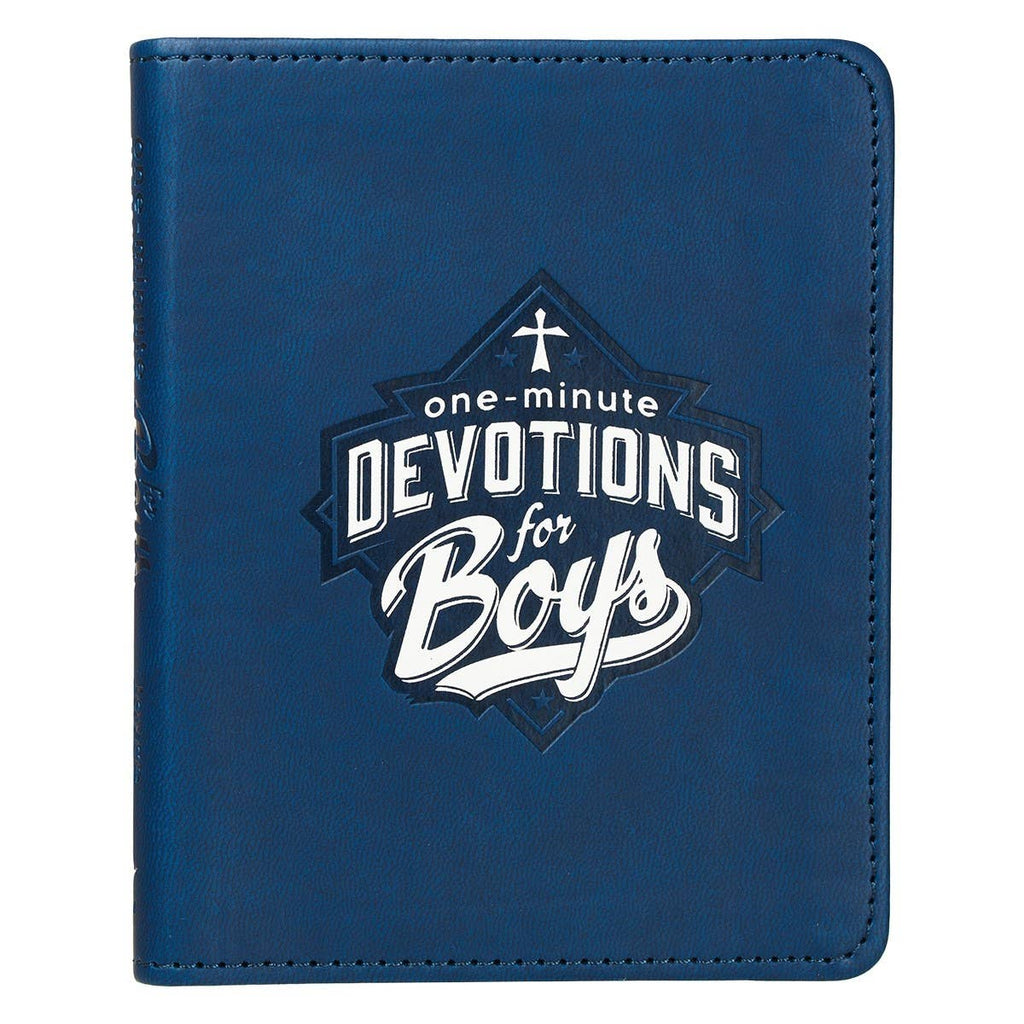 Christian Art Gifts - One-Minute Devotions for Boys Faux Leather
