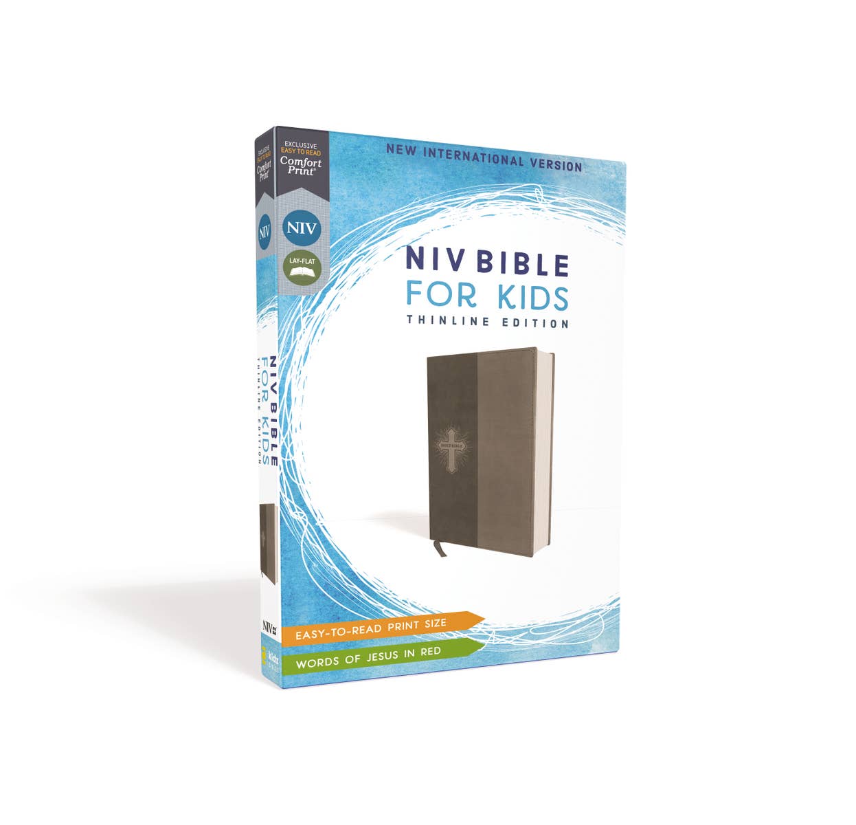 HarperCollins Christian Publishing - NIV Bible for Kids, Leathersoft, Gray