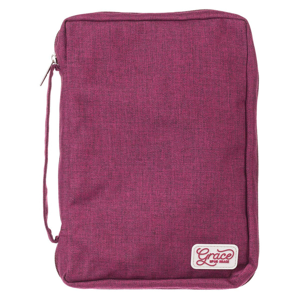 Christian Art Gifts - Bible Cover Value Plum Grace Upon Grace